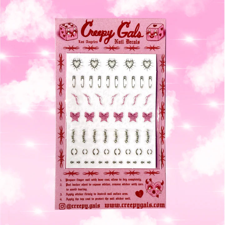 Creepy Gals Nail Decal Stickers