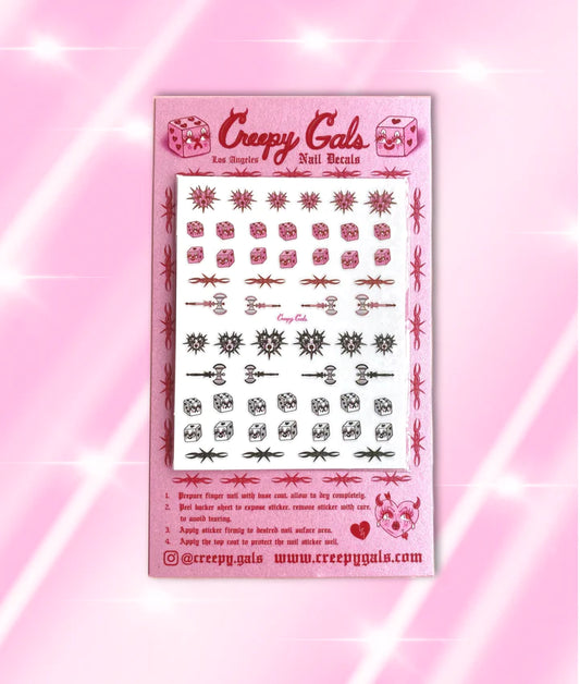 Creepy Gals Nail Decal Stickers