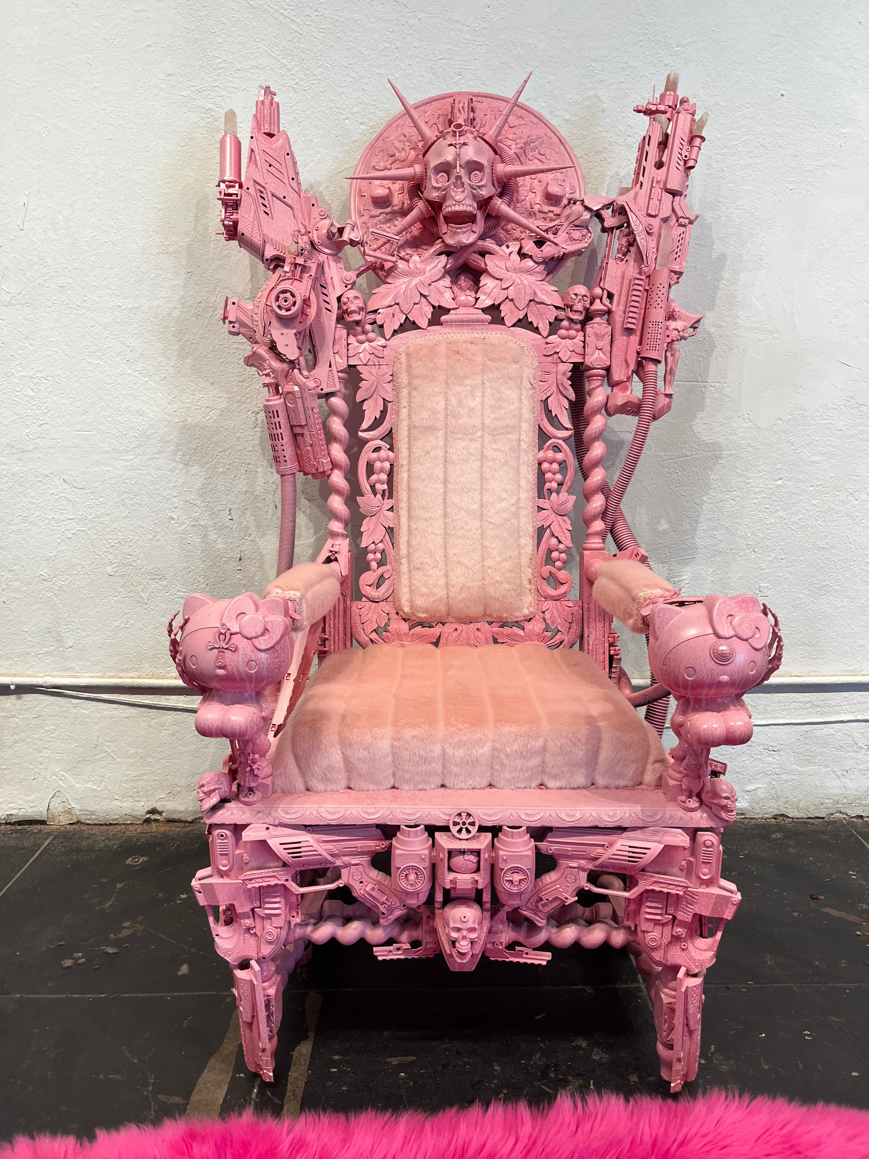 Pink throne chair for sale hot sale